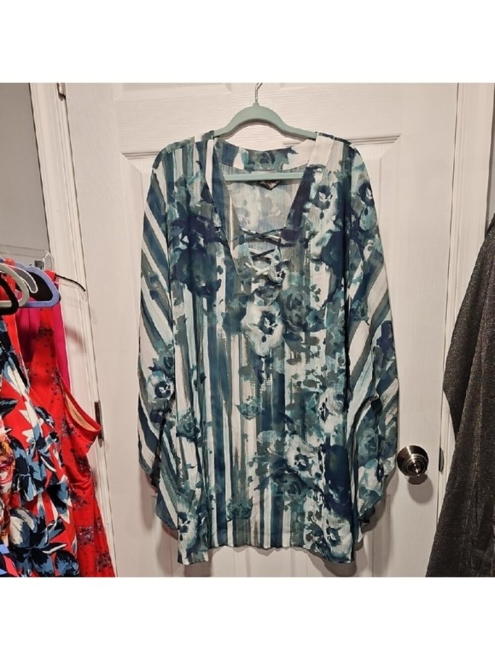Catherines Blue and White Blouse
